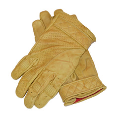 Goldtop Short Bobber Tan Motorcycle Gloves