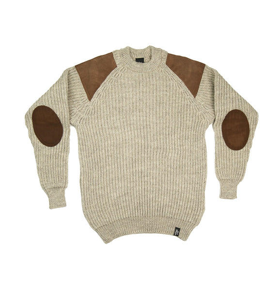 Idle Torque Chunky British Wool Jumper Stone S